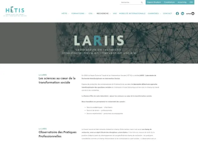 Création du site du LARIIS